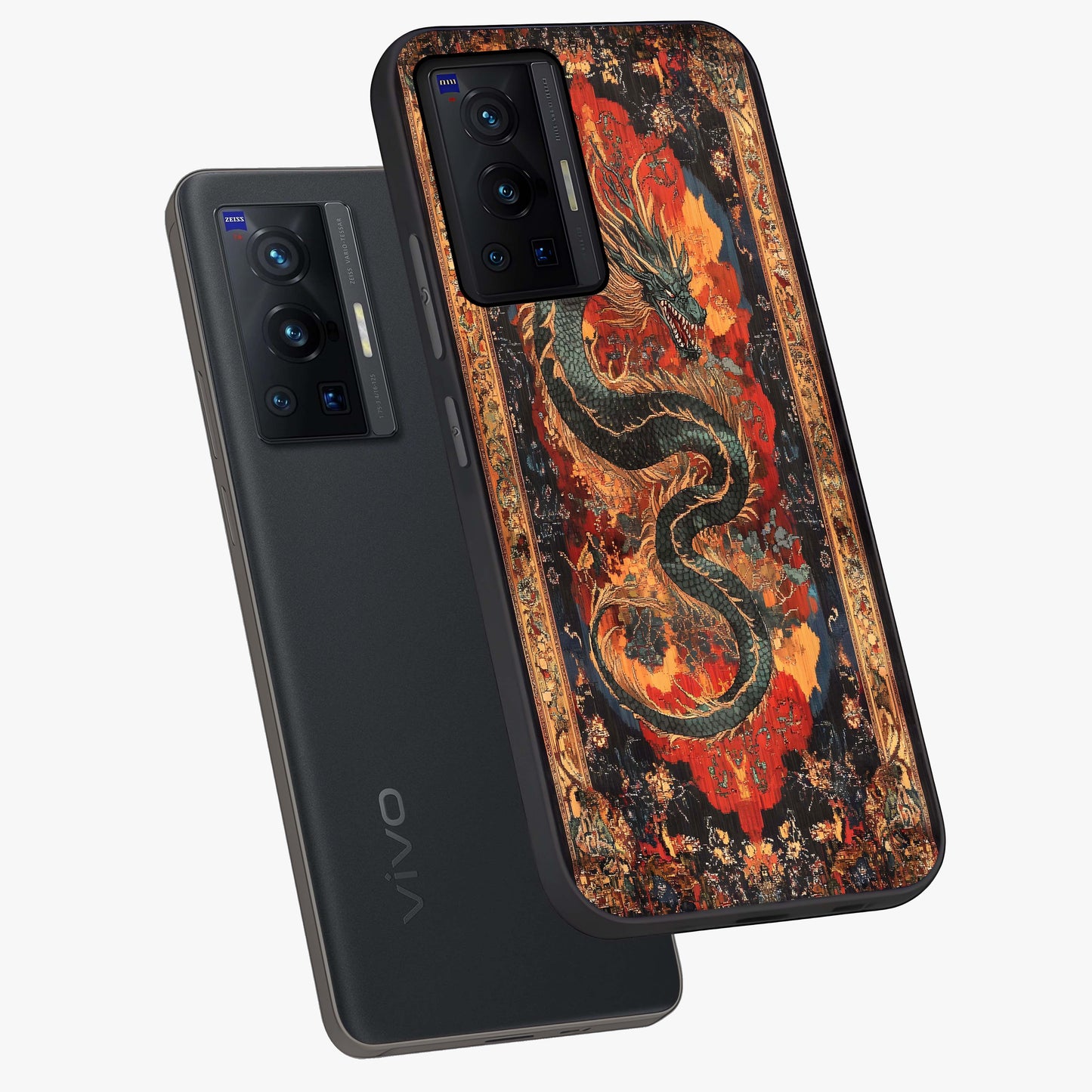 Inferno Dragon Soul Glass Case displayed in angled mockup highlighting powerful dragon illustration with inferno aesthetic.