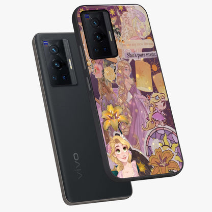 Magical Tangled Dream Glass Case displayed in angled mockup highlighting whimsical fantasy design with magical aesthetic.