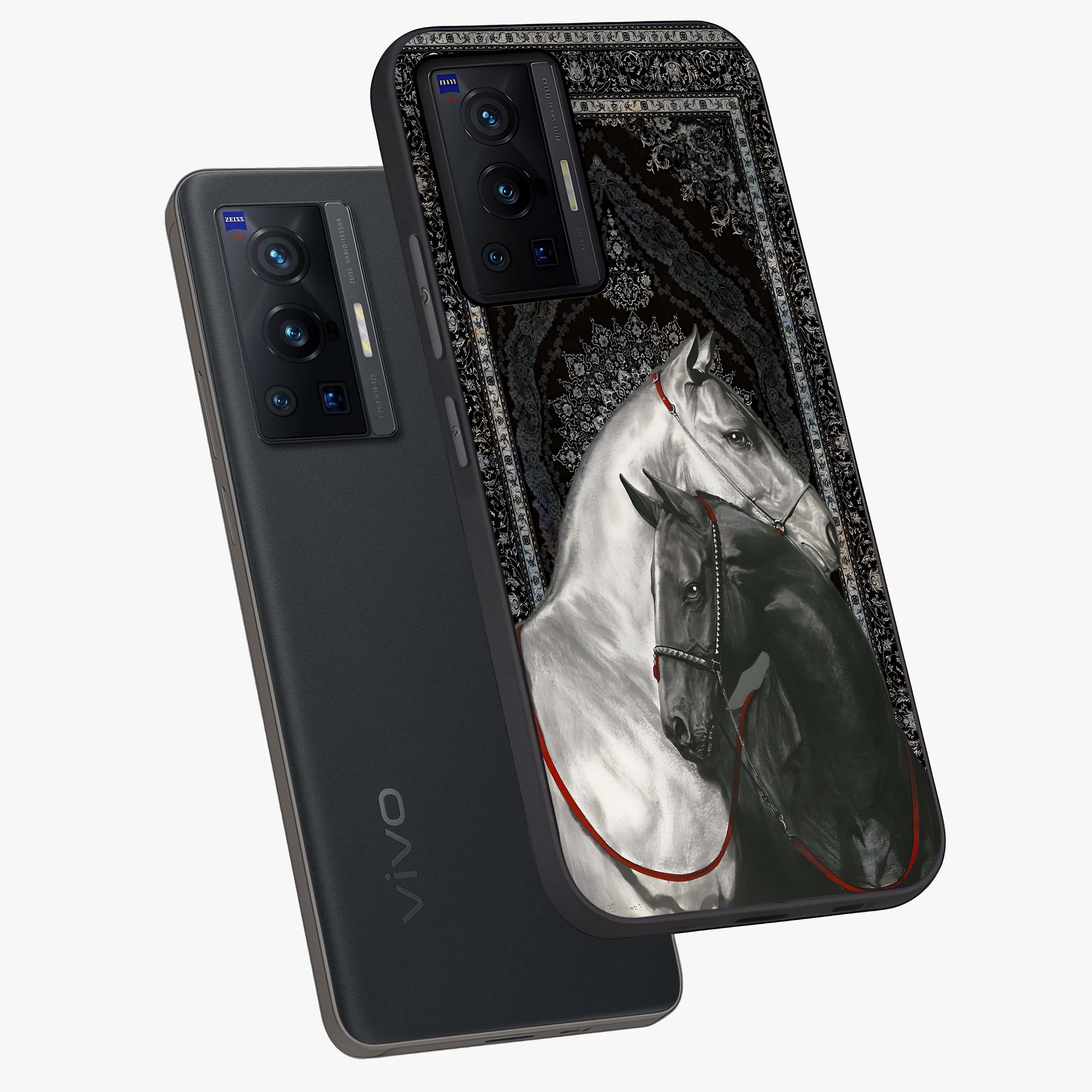 Majestic Ride Legacy Glass Case displayed in angled mockup highlighting sleek vehicle design with bold racing aesthetic.