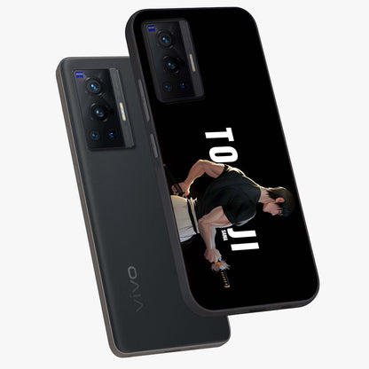 Midnight Blade Resolve Glass Case displayed in angled mockup highlighting powerful blade illustration with dramatic dark aesthetic.