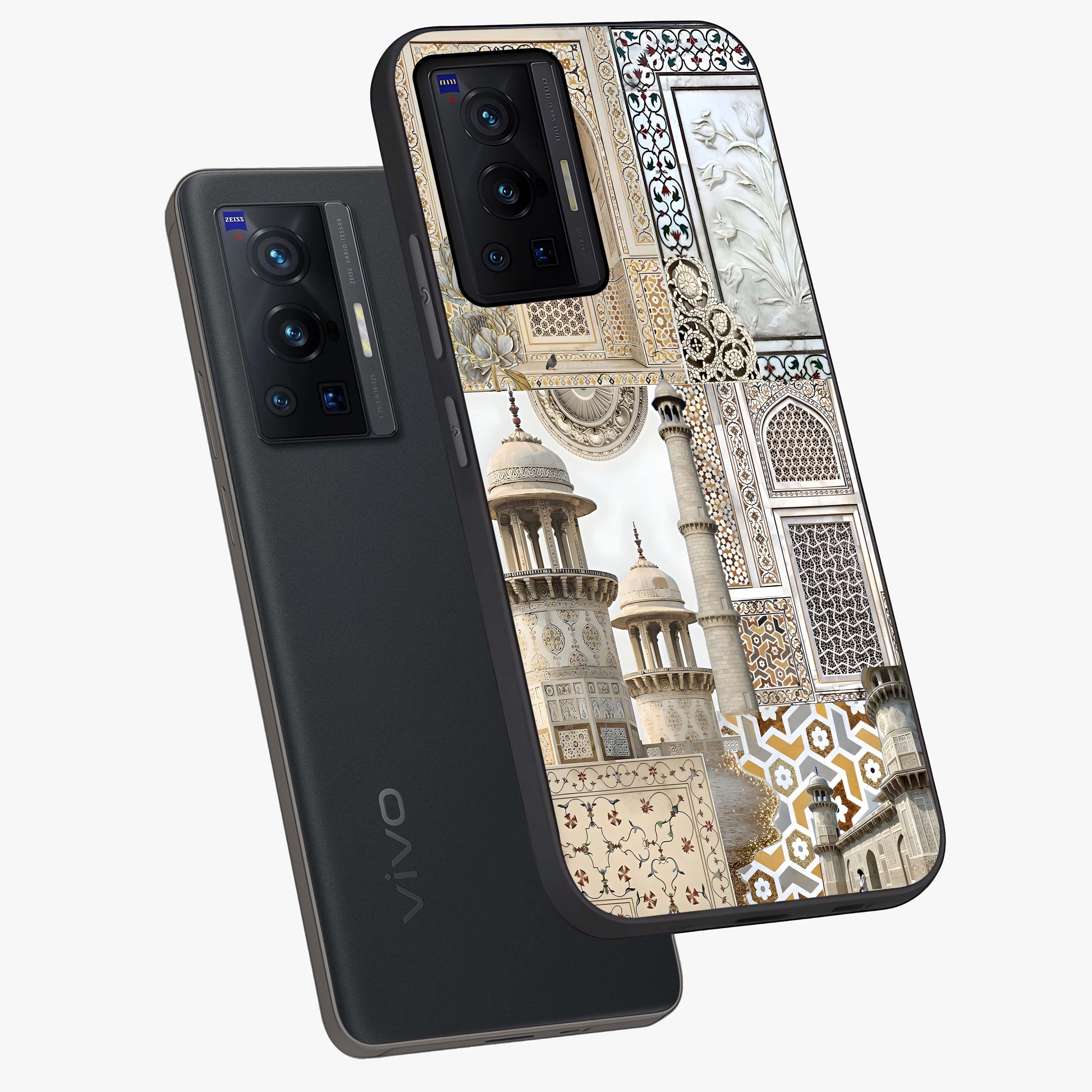 Mughal Marble Legacy Glass Case displayed in angled mockup highlighting elegant heritage marble artwork with royal aesthetic.