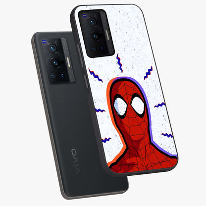 Omg Spiderman Glass Case displayed in angled mockup highlighting dynamic hero illustration with action comic aesthetic.