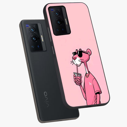 Pink Panther Glass Case displayed in angled mockup highlighting playful cartoon character design with vibrant pink aesthetic.