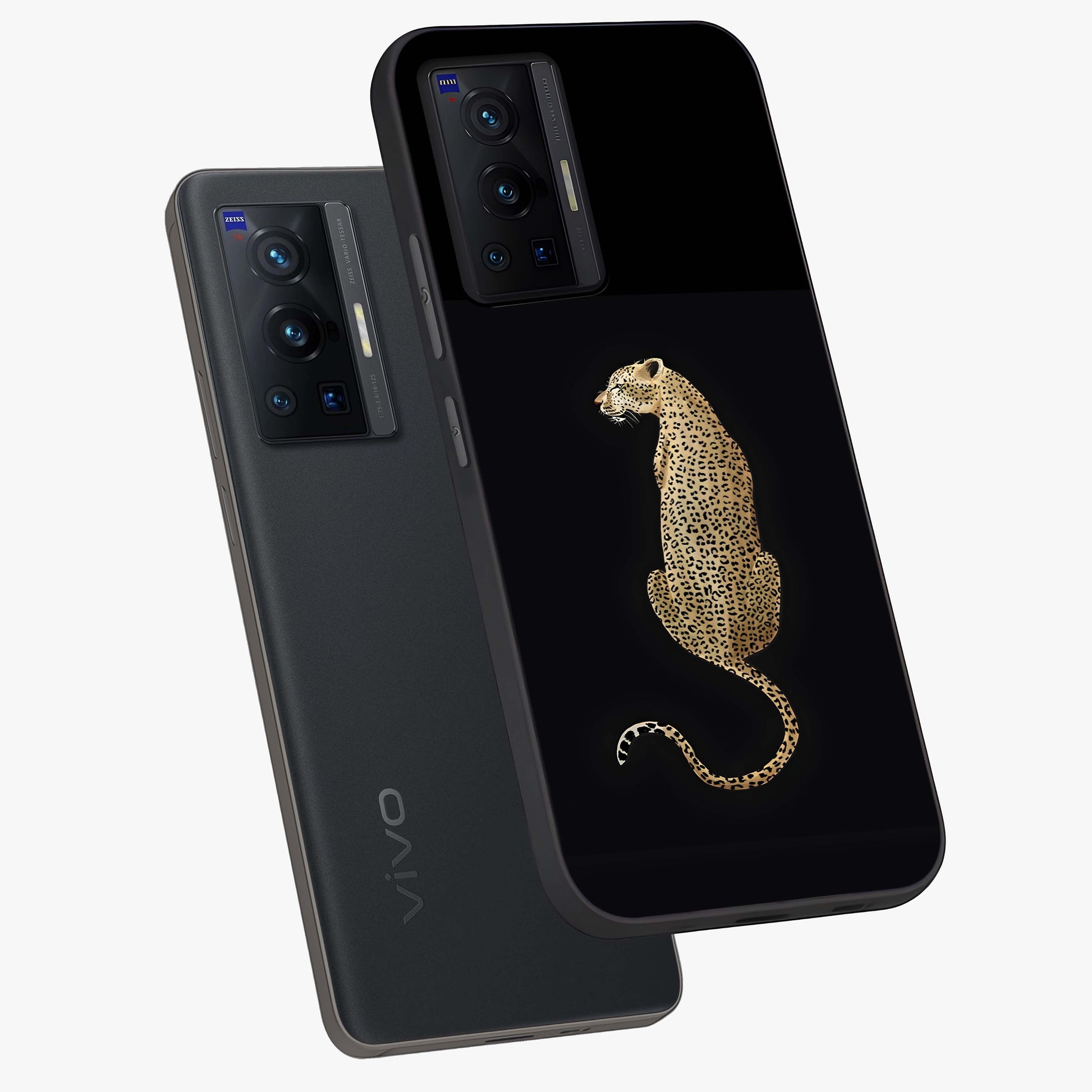 Regal Leopard Glass Case displayed in angled mockup highlighting powerful animal illustration with stylish wild aesthetic.