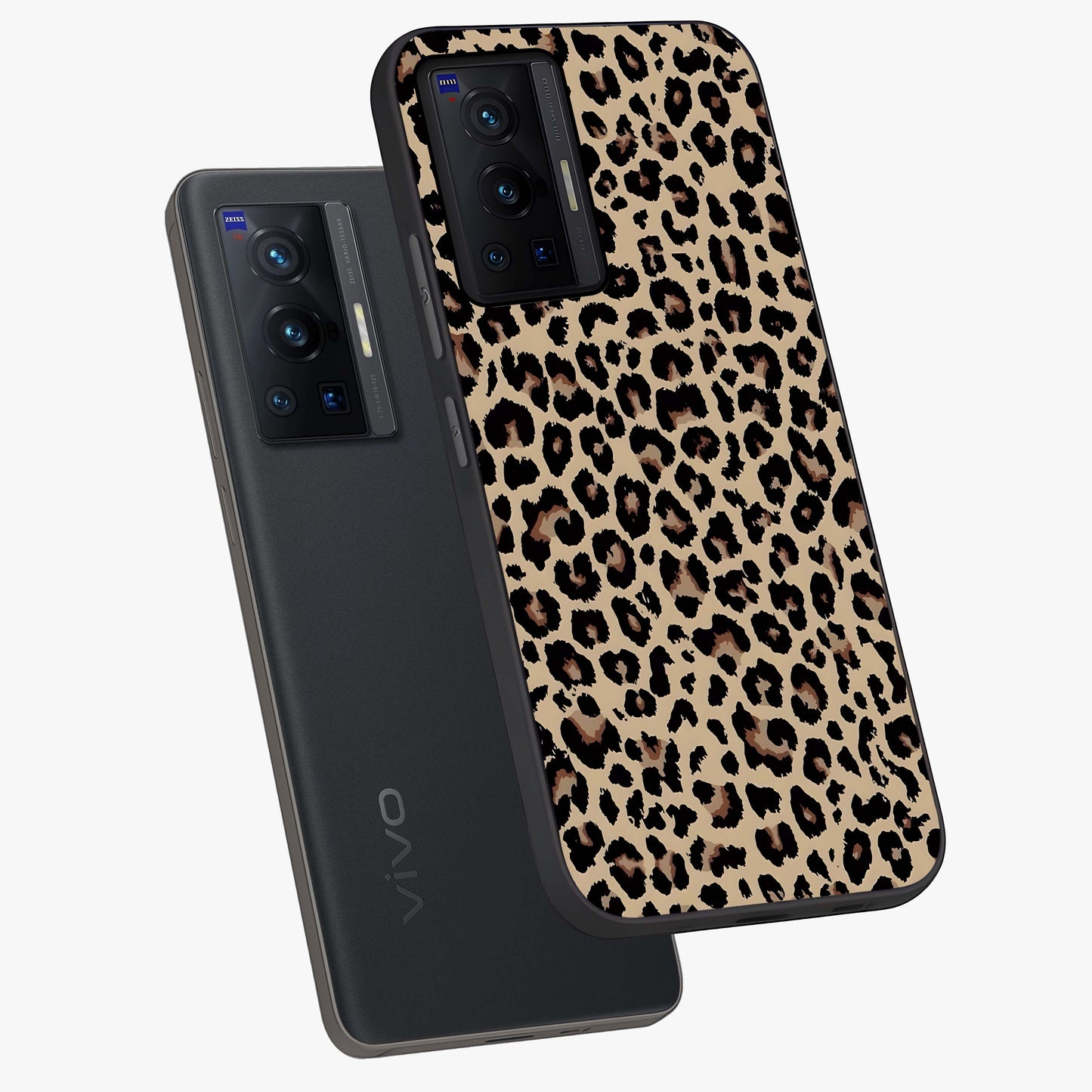 Savage Chic Pattern Glass Case displayed in angled mockup highlighting bold fashion inspired design with chic aesthetic.