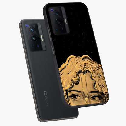 Shri Krishna Art Glass Case displayed in angled mockup highlighting spiritual Krishna illustration with divine aesthetic.