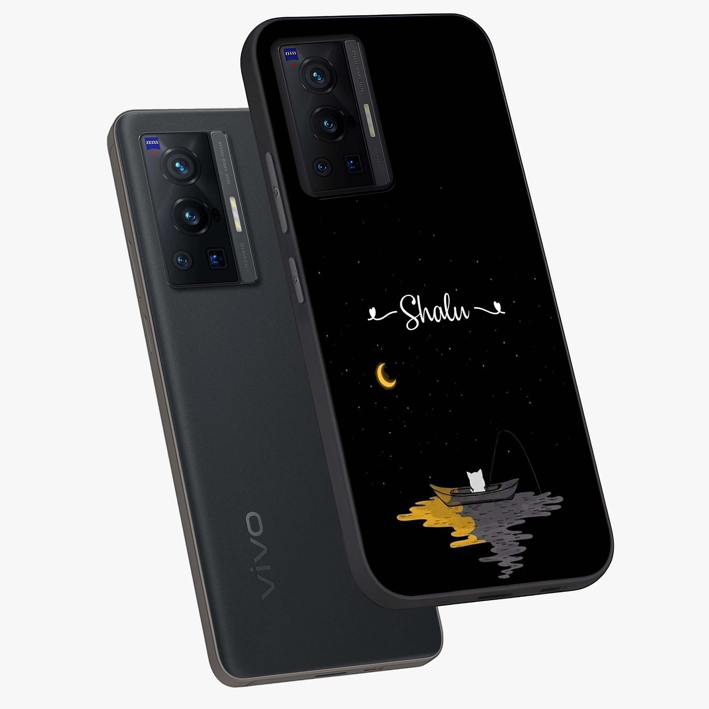 Silent Night Row Glass Case displayed in angled mockup highlighting peaceful evening design with dreamy night aesthetic.
