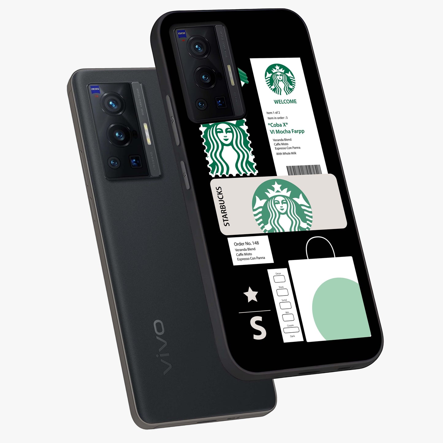 Starbucks Mocha Glass Case displayed in angled mockup highlighting stylish mocha themed design with cozy café aesthetic.
