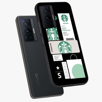 Starbucks Mocha Glass Case displayed in angled mockup highlighting stylish mocha themed design with cozy café aesthetic.