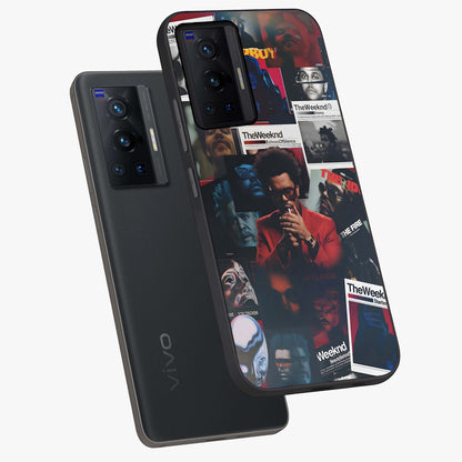 The Weeknd Glass Case displayed in angled mockup highlighting stylish pop culture inspired design with modern aesthetic.