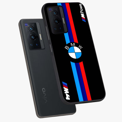 Turbo BMW Beast Glass Case displayed in angled mockup highlighting sleek racing car design with bold automotive aesthetic.