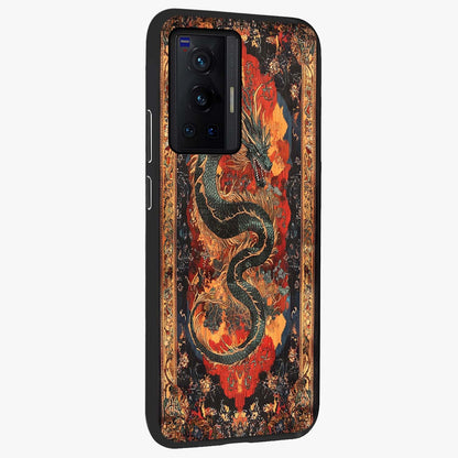 Inferno Dragon Soul Glass Case upright view showcasing intense dragon artwork with fantasy fire theme.