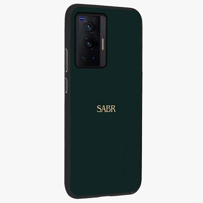 Sabr Minimal Patience Glass Case upright view showcasing calm minimalist artwork with motivational patience theme.