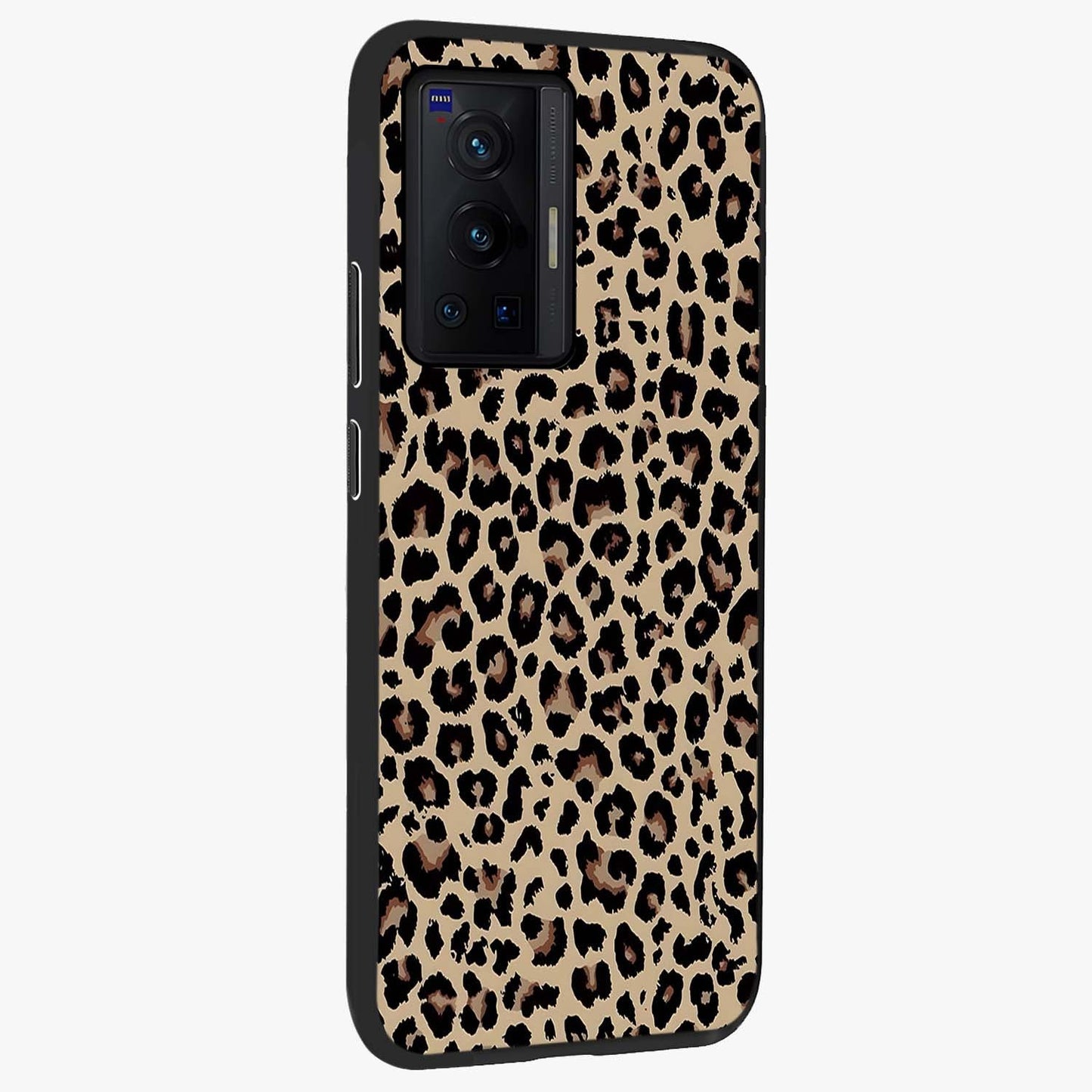 Savage Chic Pattern Glass Case upright view showcasing trendy decorative artwork with edgy fashion theme.