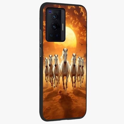 Wild Sunset Majesty Glass Case upright view showcasing dramatic sunset artwork with bold nature theme.