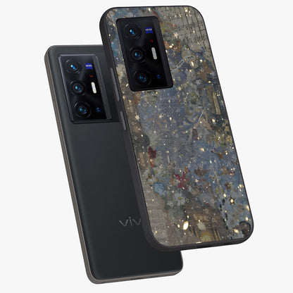 Aesthetic Astrolophia Glass Case displayed in angled mockup highlighting artistic aesthetic elements and smooth glass surface.