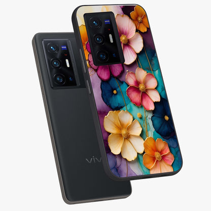Artlyn Grace Flower Pattern Glass Case displayed in angled mockup highlighting delicate flower pattern design and smooth glass surface.