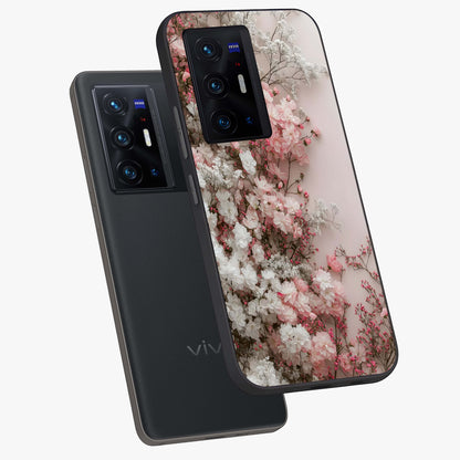 Blush Blossom Cloud Glass Case displayed in angled mockup highlighting soft cloud and blossom design with pastel aesthetic.