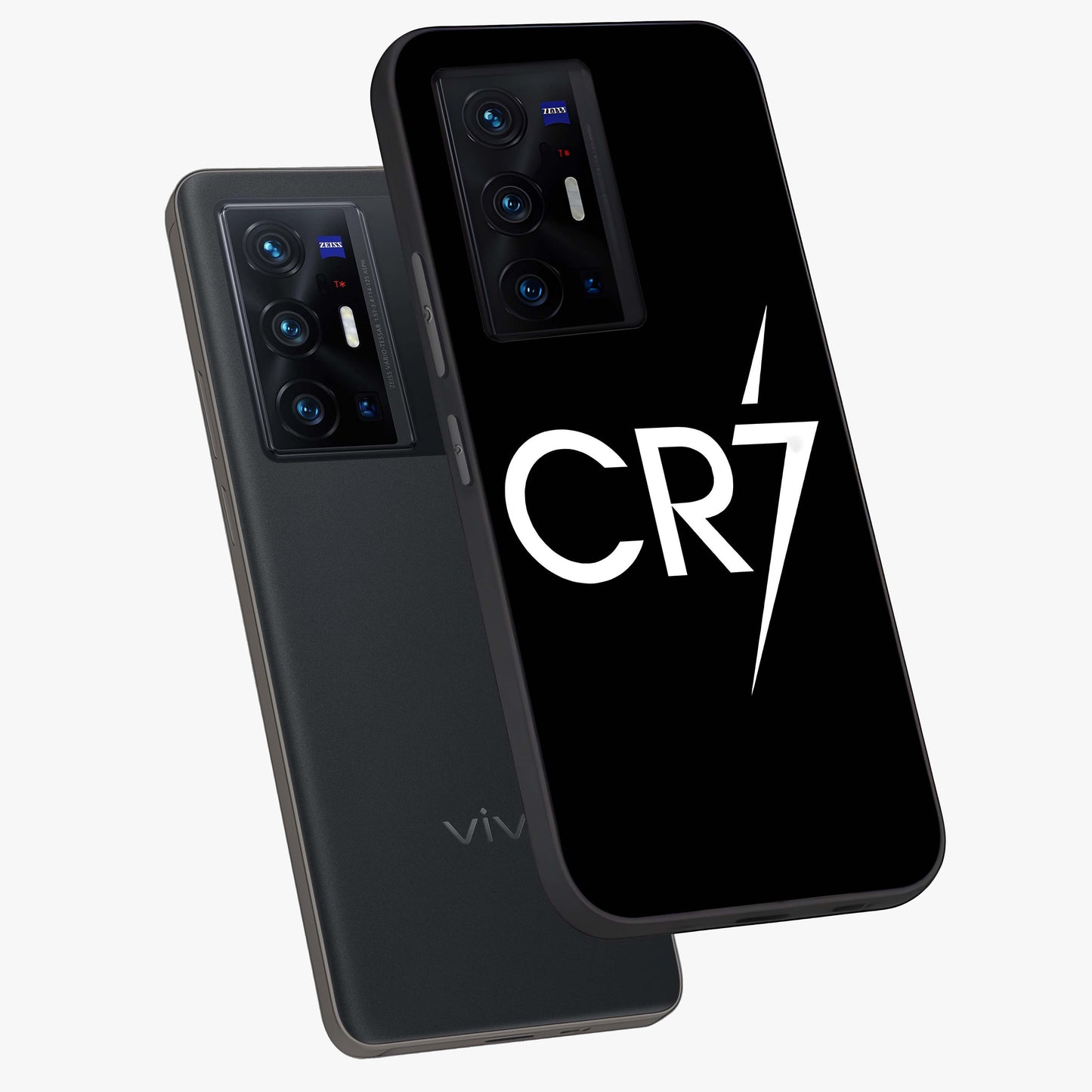Cr7 Elite Strike Glass Case displayed in angled mockup highlighting powerful sports graphic with bold athletic theme.
