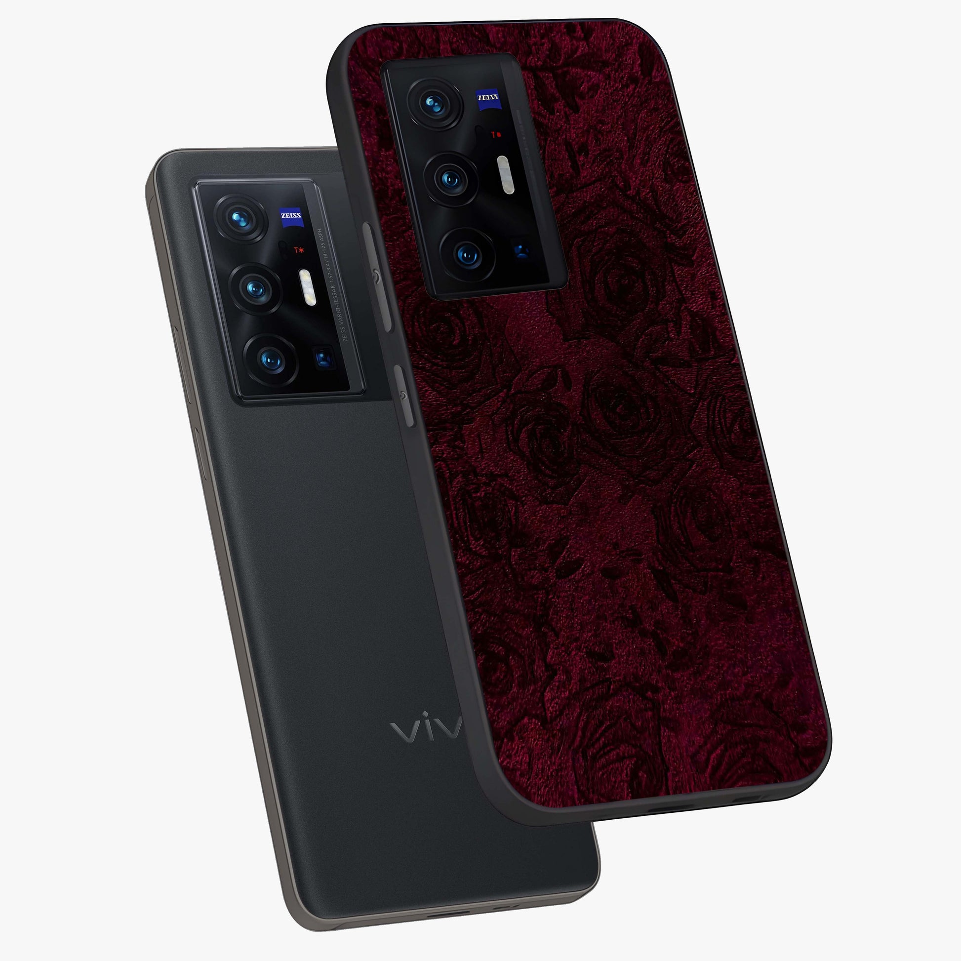 Crimson Fade Flow Glass Case displayed in angled mockup highlighting smooth gradient design with modern aesthetic style.