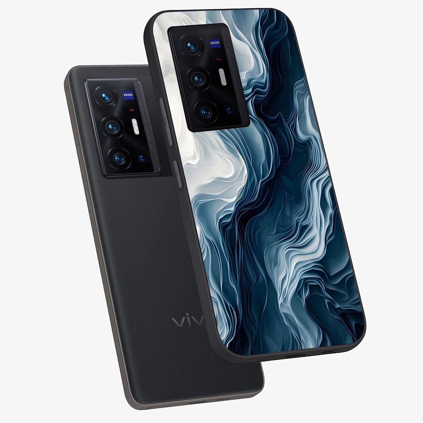 Ethereal Paper Marble Glass Case displayed in angled mockup highlighting elegant marble pattern with modern aesthetic style.