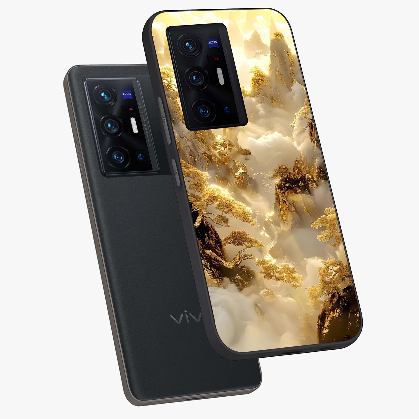 Gates Of Illumination Glass Case displayed in angled mockup highlighting radiant portal inspired design with fantasy aesthetic.