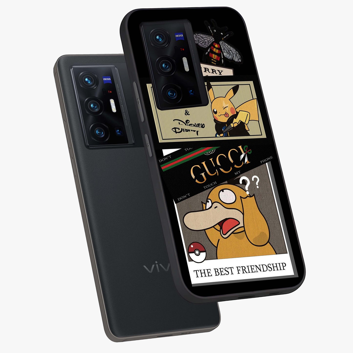 Gucci Play Mashup Glass Case displayed in angled mockup highlighting stylish fashion mashup design with bold aesthetic.
