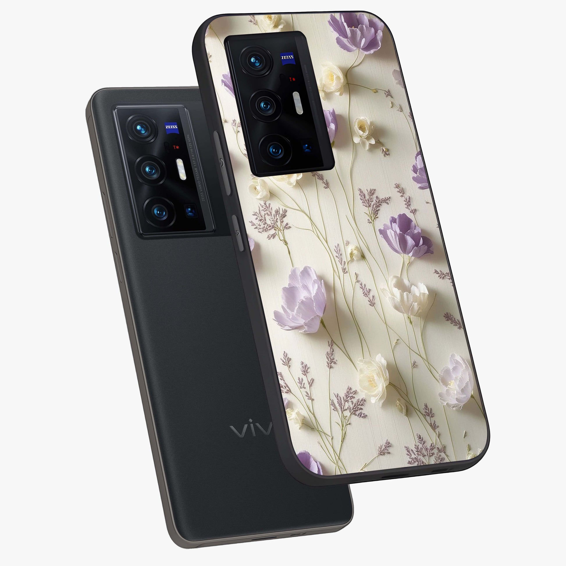 Lilac Breeze Harmony Glass Case displayed in angled mockup highlighting calm lilac breeze design with soothing aesthetic style.
