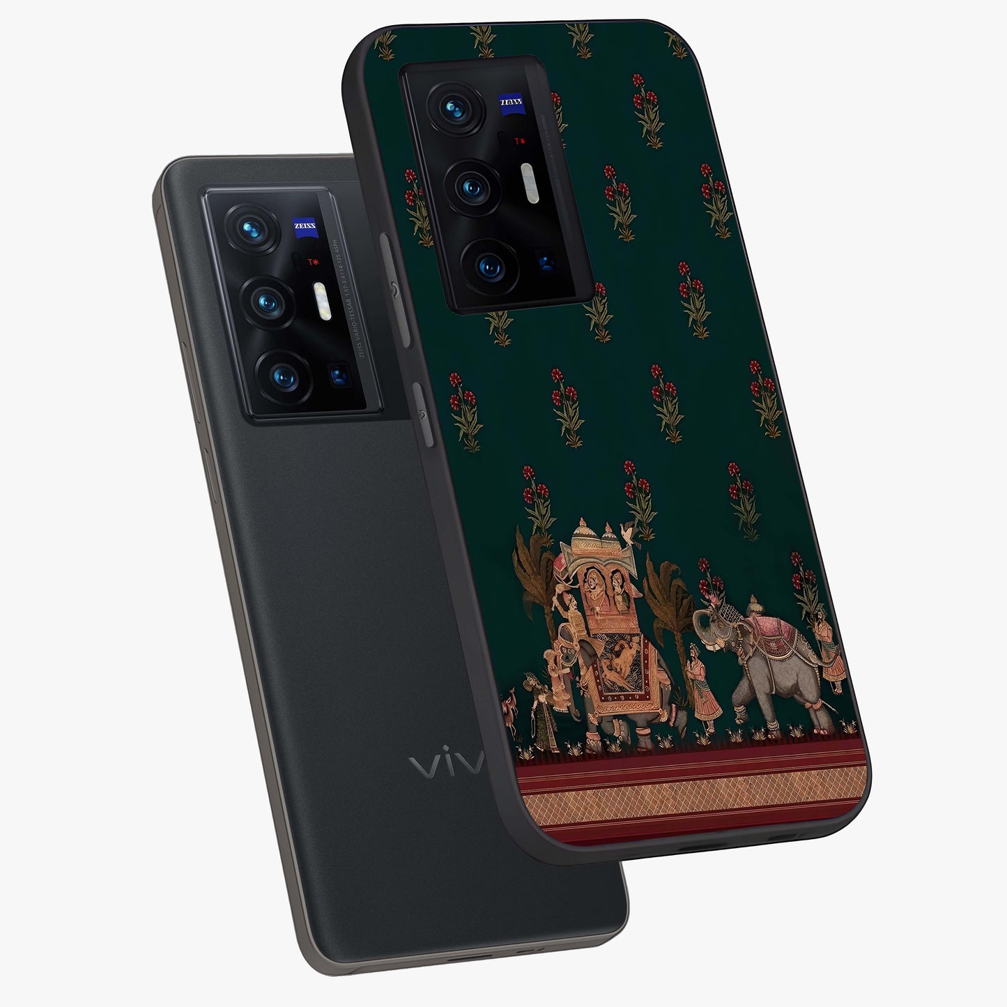 Macmerise Glass Case displayed in angled mockup highlighting trendy graphic design with sleek aesthetic style.