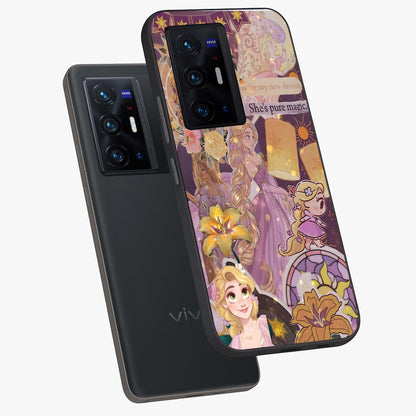 Magical Tangled Dream Glass Case displayed in angled mockup highlighting whimsical fantasy design with magical aesthetic.
