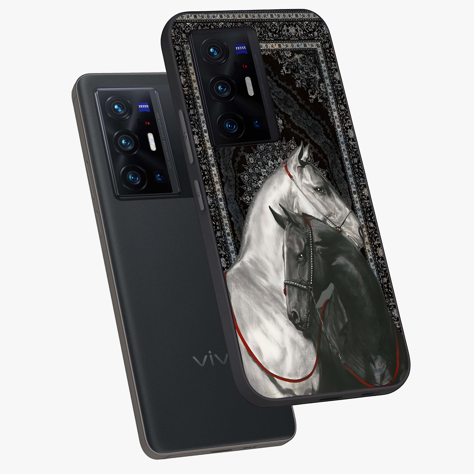 Majestic Ride Legacy Glass Case displayed in angled mockup highlighting sleek vehicle design with bold racing aesthetic.