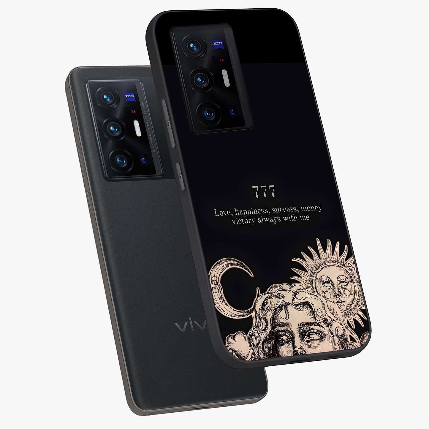 Mystic Victory Aura Glass Case displayed in angled mockup highlighting energetic aura design with bold mystical aesthetic.
