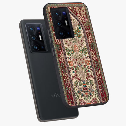 Persian Inspired Glass Case displayed in angled mockup highlighting intricate traditional design with elegant cultural aesthetic.