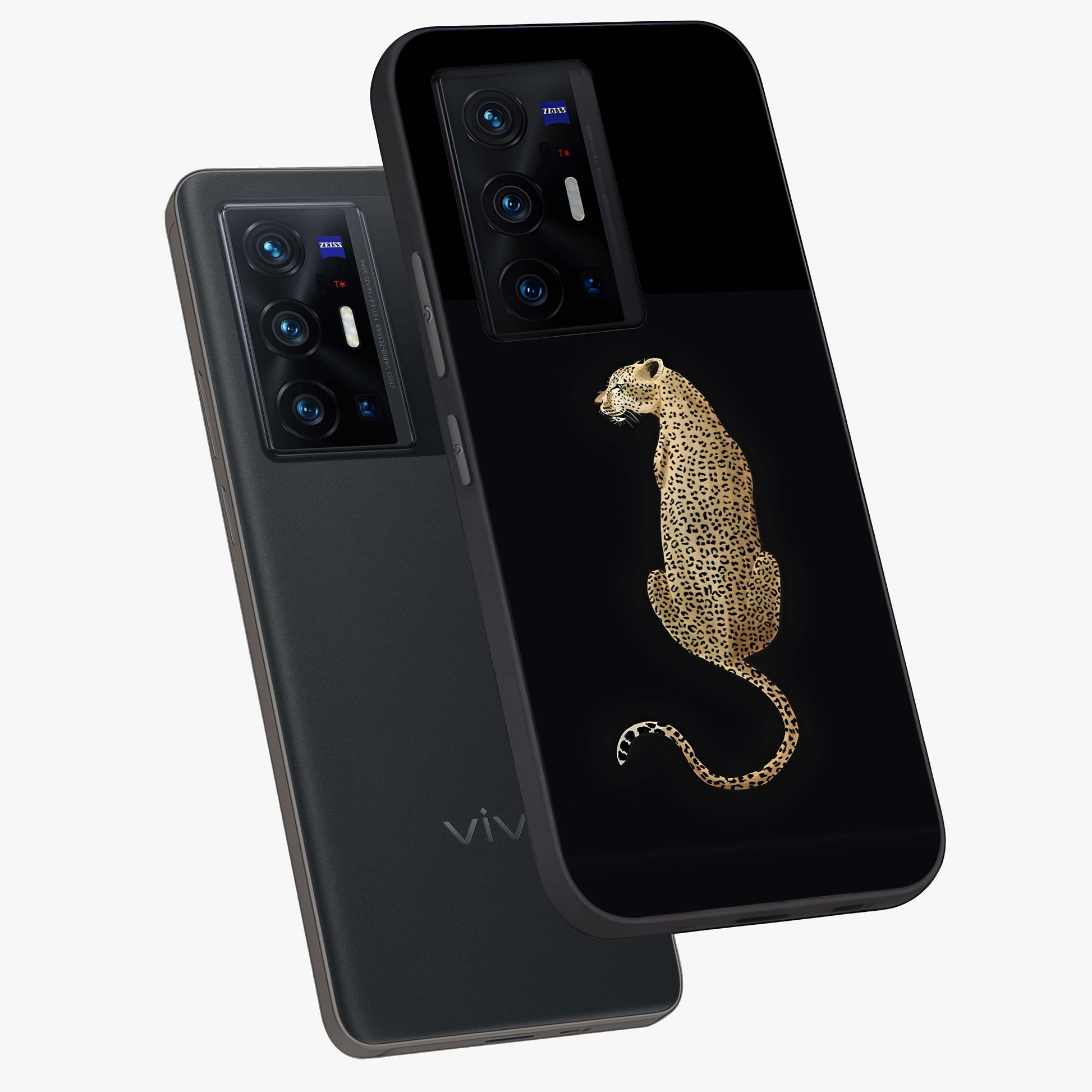 Regal Leopard Glass Case displayed in angled mockup highlighting powerful animal illustration with stylish wild aesthetic.