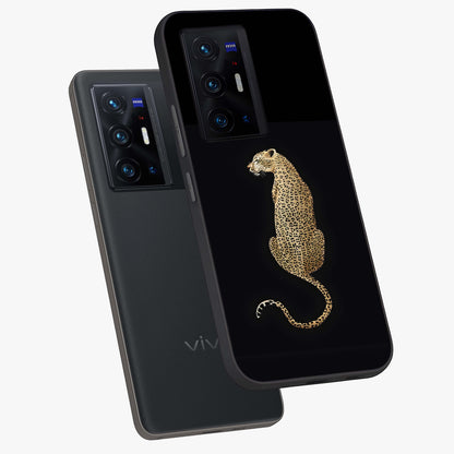 Regal Leopard Glass Case displayed in angled mockup highlighting powerful animal illustration with stylish wild aesthetic.