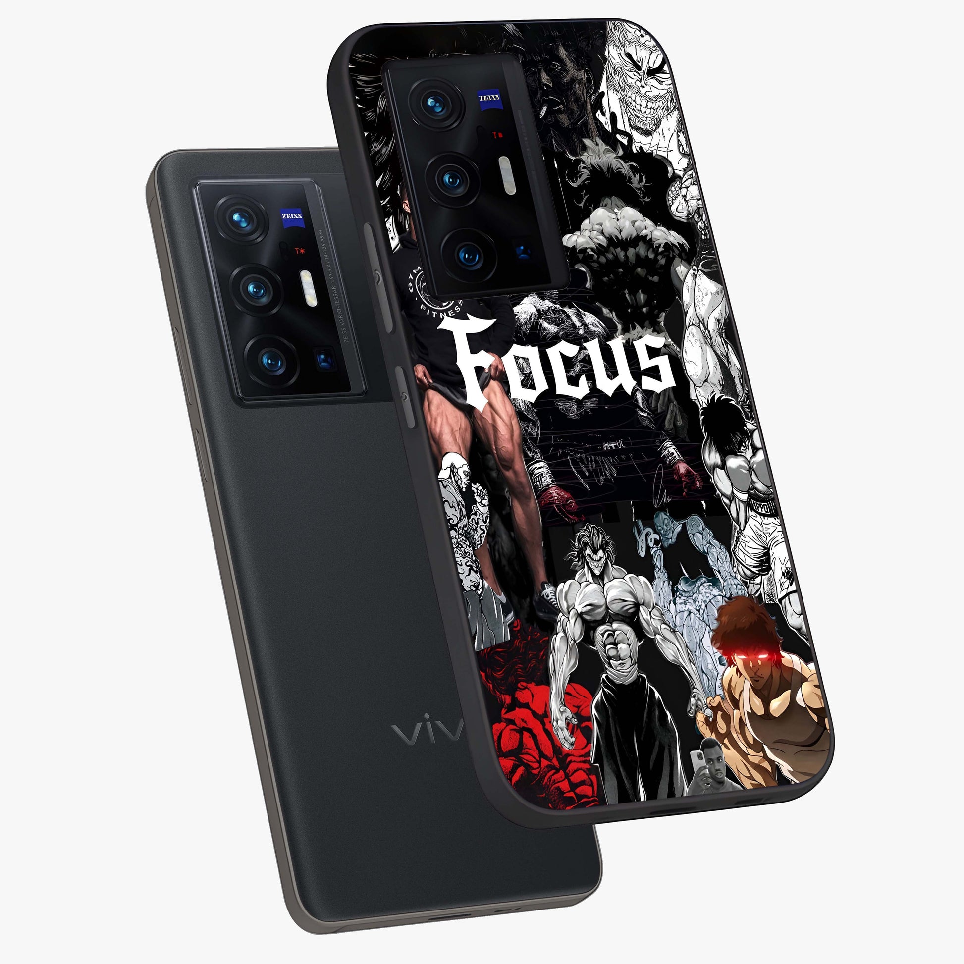 Relentless Power Focus Glass Case displayed in angled mockup highlighting bold statement design with modern aesthetic style.