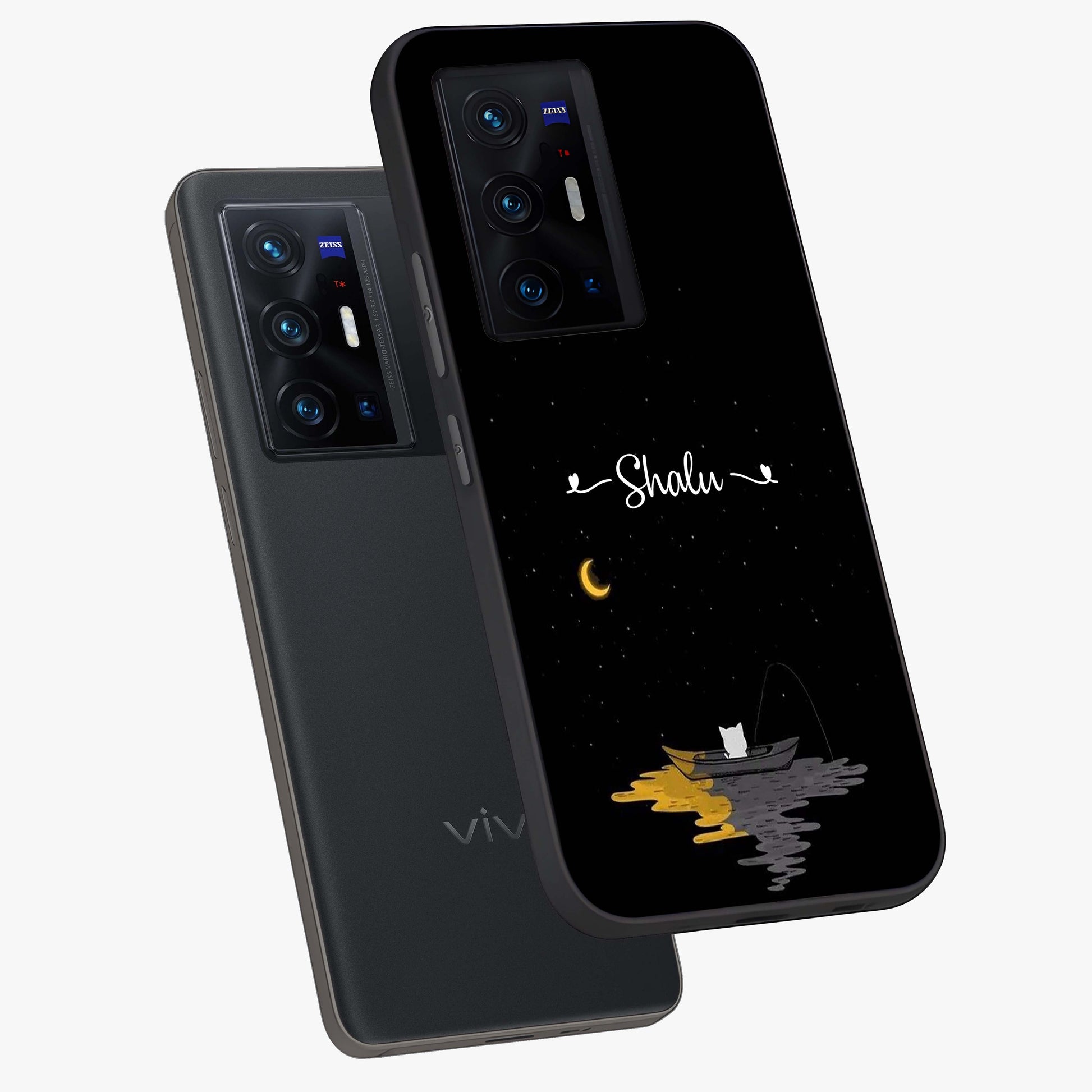 Silent Night Row Glass Case displayed in angled mockup highlighting peaceful evening design with dreamy night aesthetic.