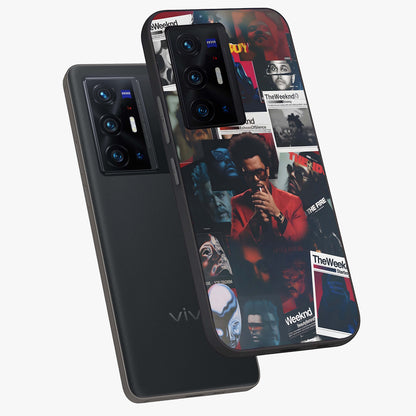 The Weeknd Glass Case displayed in angled mockup highlighting stylish pop culture inspired design with modern aesthetic.