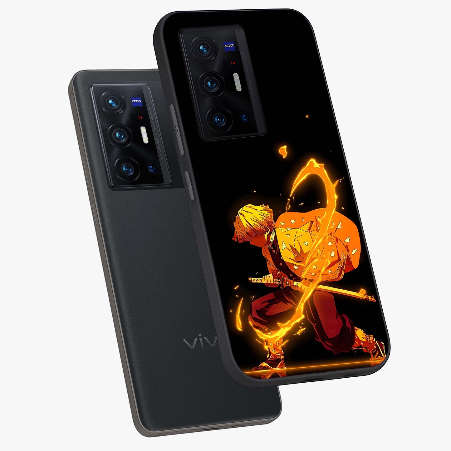 Thunder Flame Execution Glass Case displayed in angled mockup highlighting dramatic fire themed design with intense fantasy aesthetic.