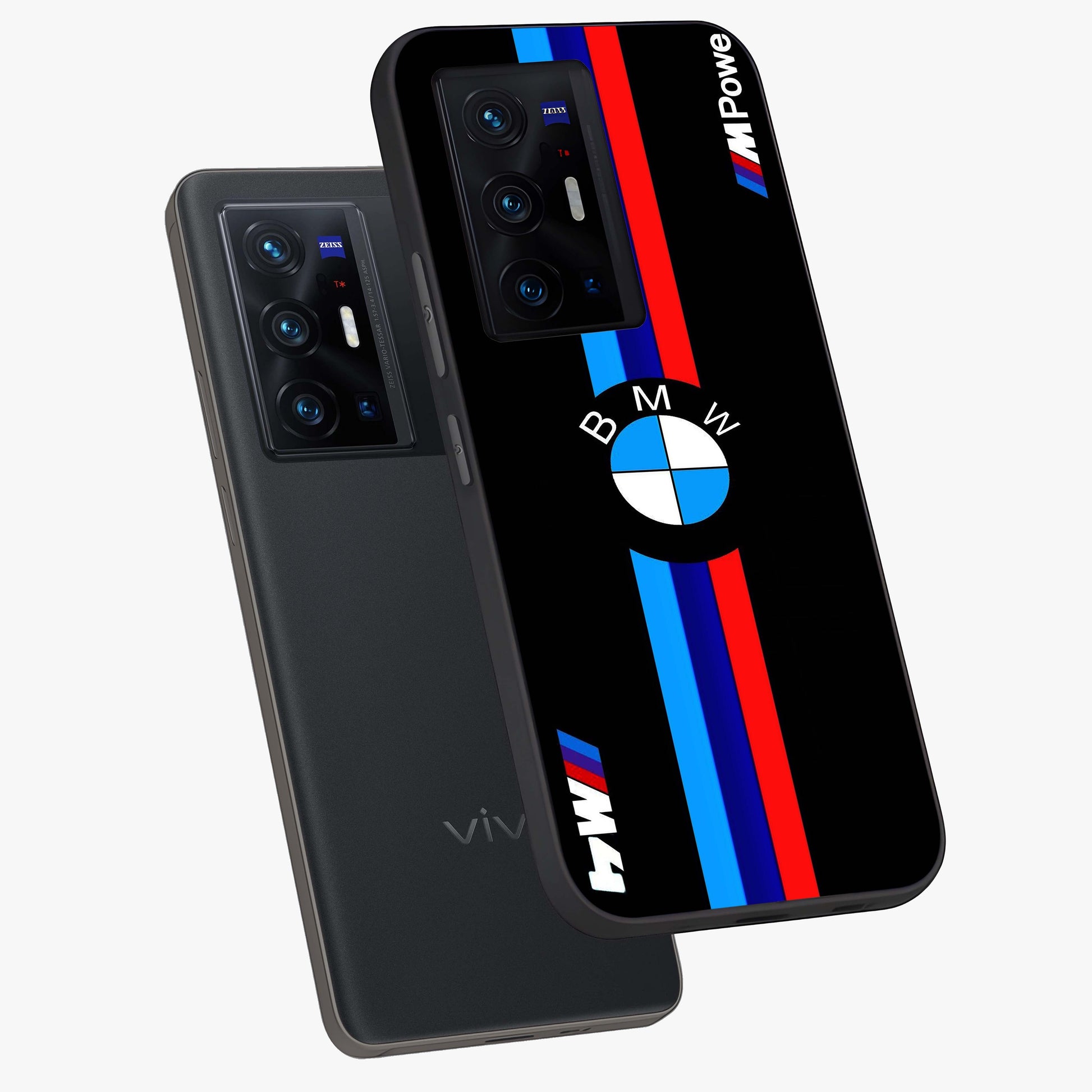 Turbo BMW Beast Glass Case displayed in angled mockup highlighting sleek racing car design with bold automotive aesthetic.