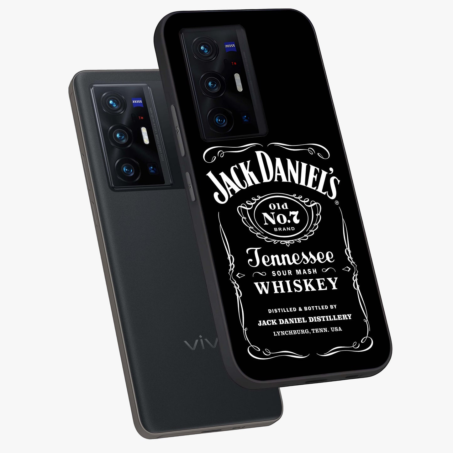 Vintage Whiskey Heritage Glass Case displayed in angled mockup highlighting retro beverage themed design with heritage aesthetic.