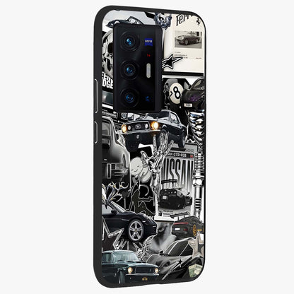 Aesthetic Dark Love Glass Case upright view showcasing dramatic romantic artwork with modern aesthetic style.