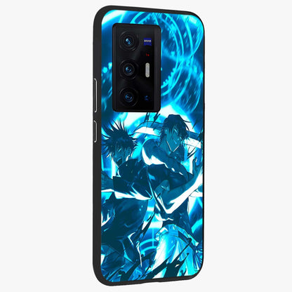 Cursed Energy Clash Glass Case upright view showcasing dramatic clash artwork with bold supernatural theme.