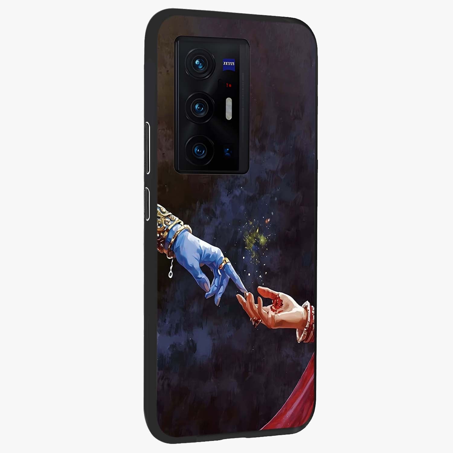 Divine Touch Eternal Glass Case upright view showcasing peaceful spiritual artwork with eternal divine theme.