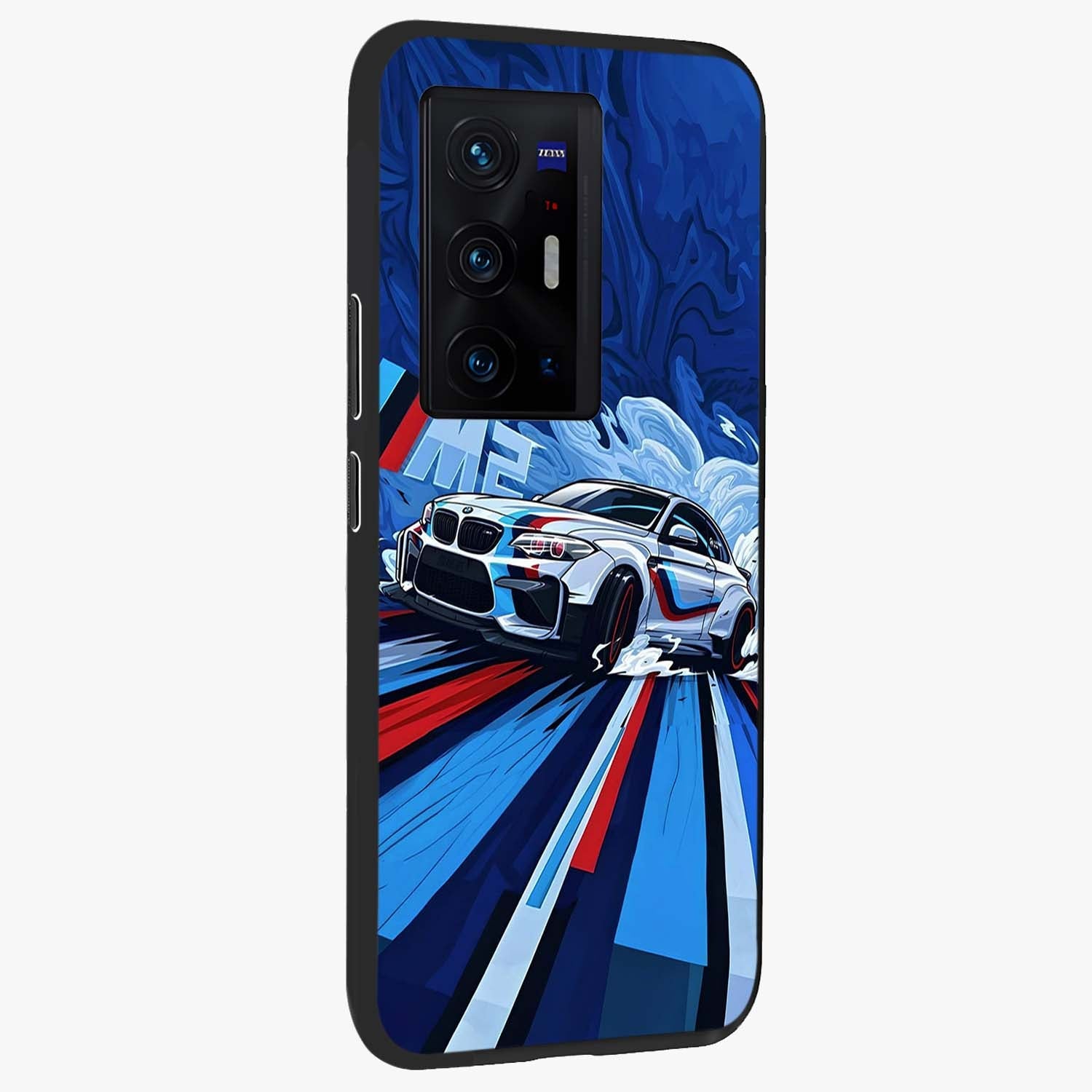 Drift Power Rush Glass Case upright view showcasing high speed racing artwork with bold automotive theme.