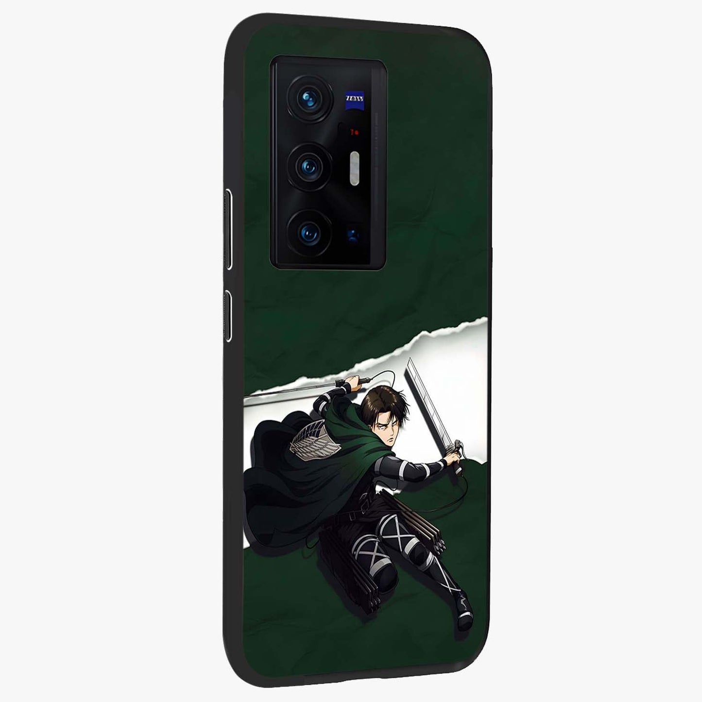 Emerald War Vanguard Glass Case upright view showcasing dramatic warrior artwork with bold fantasy theme.