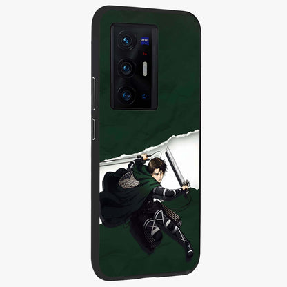 Emerald War Vanguard Glass Case upright view showcasing dramatic warrior artwork with bold fantasy theme.