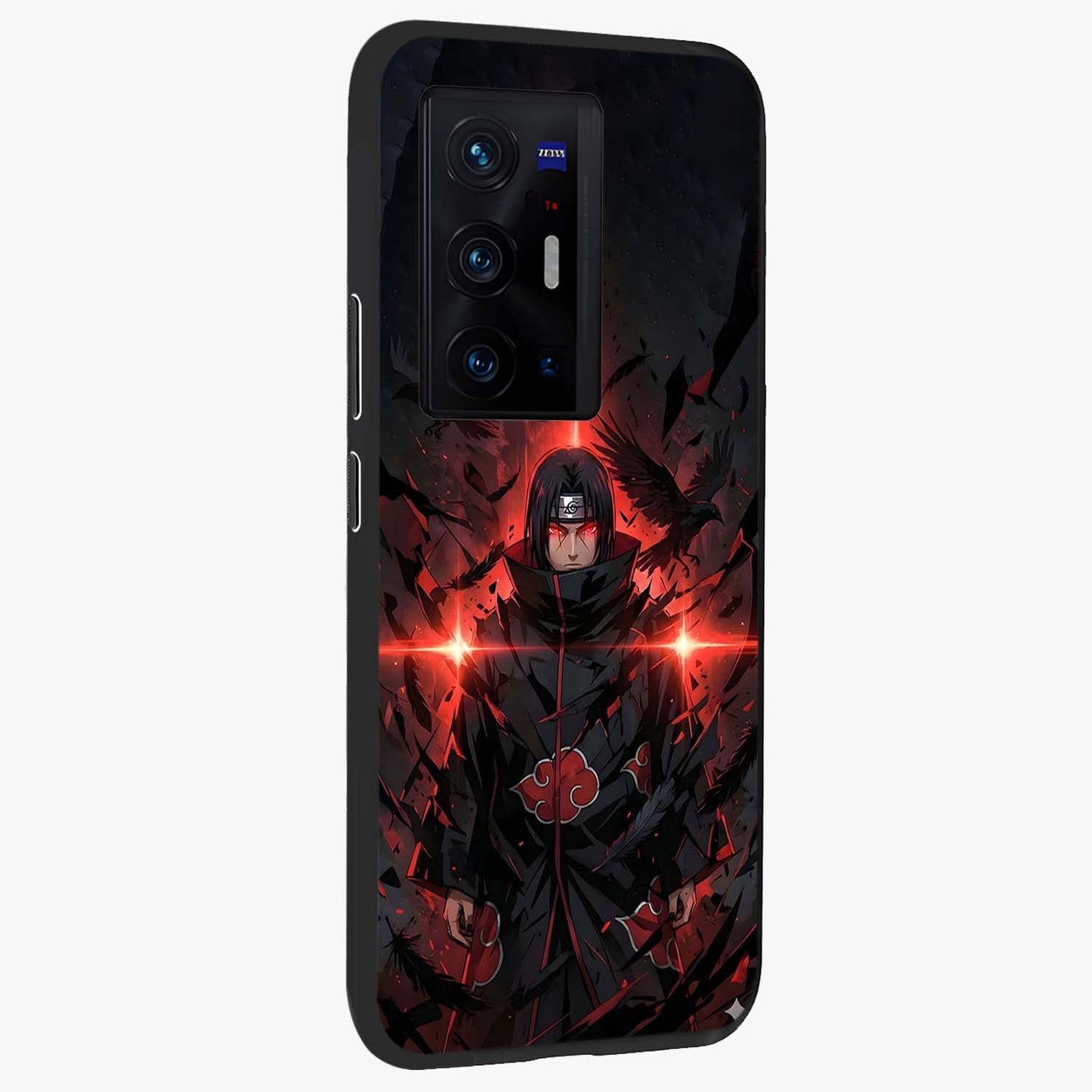 Focused Blade Discipline Glass Case upright view showcasing strong typography statement with sleek motivational theme.