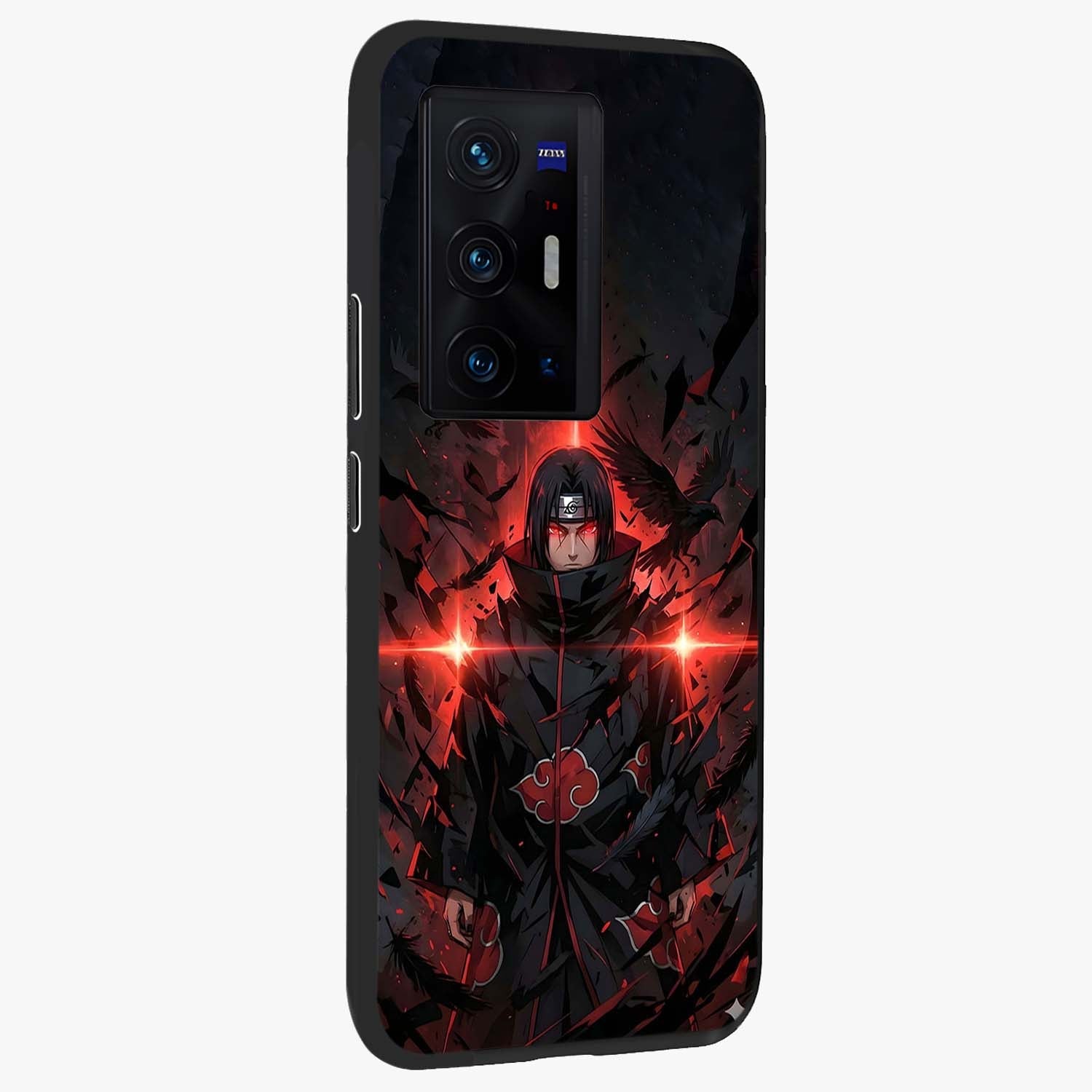 Focused Blade Discipline Glass Case upright view showcasing strong typography statement with sleek motivational theme.