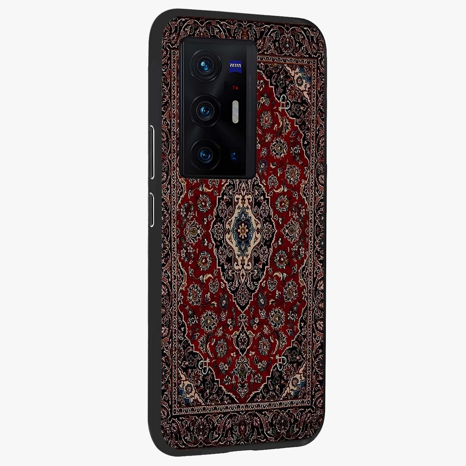 Heritage Carpet Royale Glass Case upright view showcasing detailed ornamental artwork with luxurious traditional theme.